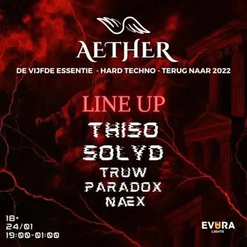 ÆTHER RAVE - Zaterdag 24 januari 2026