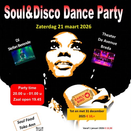 Soul&Disco Dance Party - Zaterdag 21 Maart